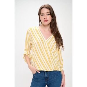 West Kei Allan Surplice Rolltab High Low Top